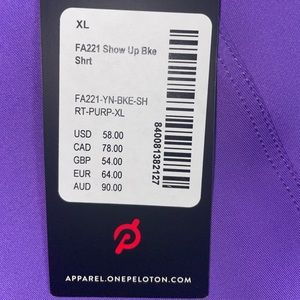 Peloton purple XL bike shorts BNWT